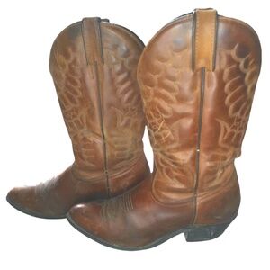 Vintage Golden Rebel Canada Brown Western Cowboy Boots US 9